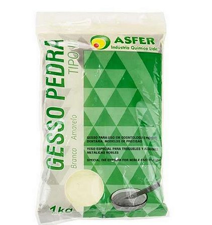 Gesso Pedra Amarelo Tipo 3 (III)  - 1kg - Asfer