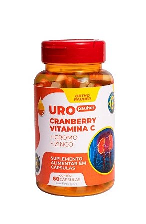 Suplemento Uro Pauher Cranberry + Vitamina C 60 Cápsulas - Ortho Pauher