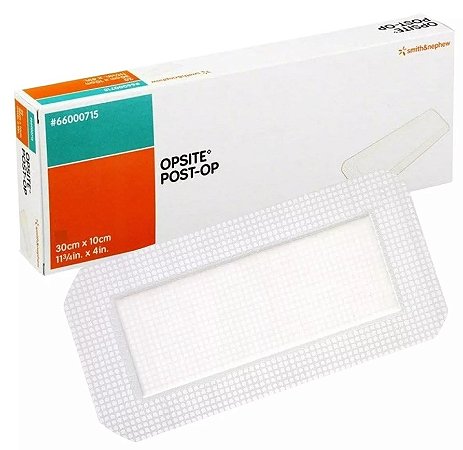 Curativo Opsite Post-Op Com Compressa Absorvente 30cm x 10cm Unidade - Smith & Nephew