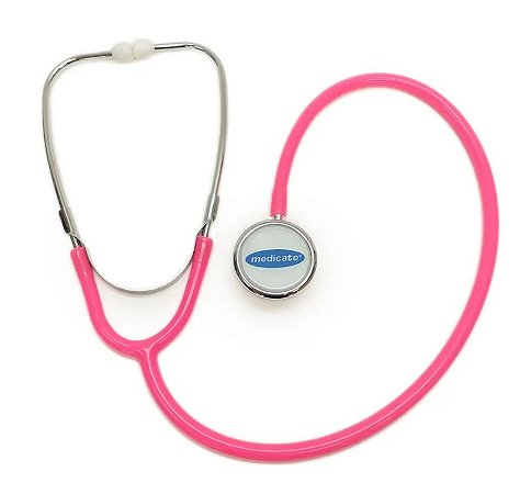 Estetoscópio Duplo Adulto Rosa - Medicate