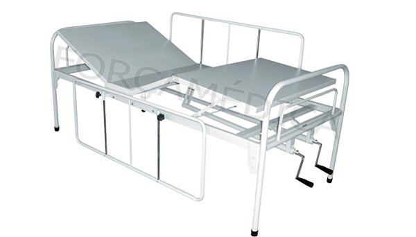 Cama Hospitalar 2 Movimentos Até 5 Posições e Ponteiras FM0091 - Força Médica