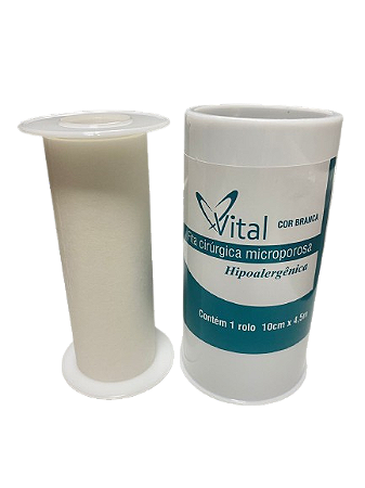 Fita Micropore Branca 10cm x 4,5 Metros - Vital