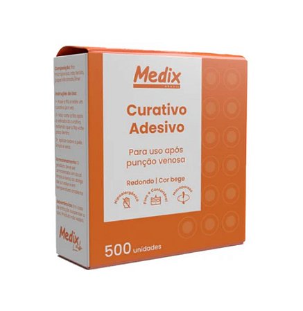 Curativo Redondo Bege Adulto Blood Stop Caixa C/500 Unidades - Medix