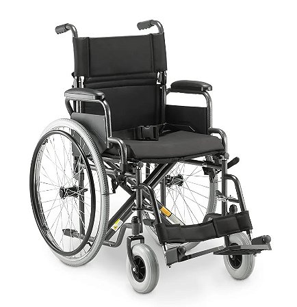 Cadeira de Rodas Aço Dobrável até 120Kg Assento 46cm D400 - Dellamed