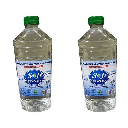 Kit C/2 Águas Destilada Para Autoclave 2 Litros Cada - Soft Water