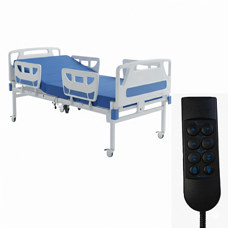 Cama Hospitalar Motorizada Até 5 Posições Altura Fixa + Colchão D-33 S-8834-M-D33