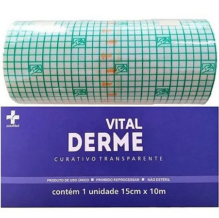 1 Metro de Curativo Filme Transparente Rolo 15cm x 1 Metro - Vital Derme