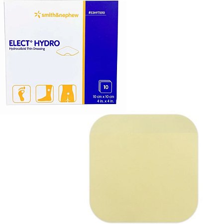 Curativo Hidrocolóide Elect Hydro Thin (Extra Fino) 10cm x 10cm Caixa C/10 Unidades - Smith & Nephew