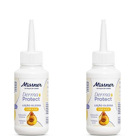 Kit C/2 Frascos de Loção Oleosa Com AGE Derma Protect 200ml Cada - Missner