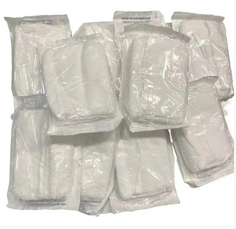 Kit C/10 Unidades Curativo Algodonado Estéril 10cm x 50cm (Aberto) tipo Zobec - Neve
