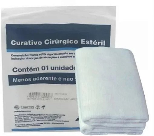 Curativo Algodonado Estéril 10cm x 50cm (Aberto) Tipo Zobec Unidade - Neve