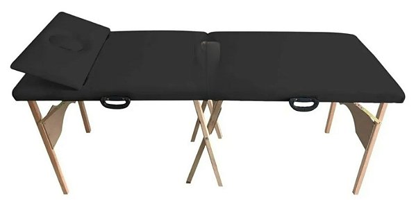 Maca de Madeira Portátil Com Orifício Estofado Preto MT-02 - Best Pro