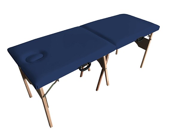 Maca de Madeira Portátil Com Orifício Estofado Azul Marinho MT-02AM - Best Pro