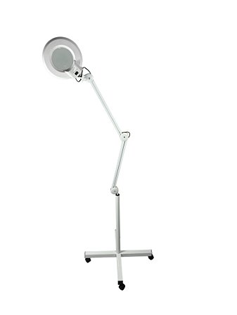 Luminária Branca P/Estética Led Com Lupa + Tripé C/ Rodinhas + Bivolt LLT01BR - Best Pro