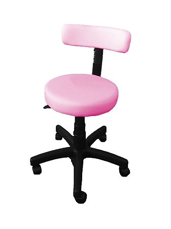Cadeira Mocho Com Encosto Com Ajuste De Altura A Gás Estofado Rosa MO01RO- Best Pro