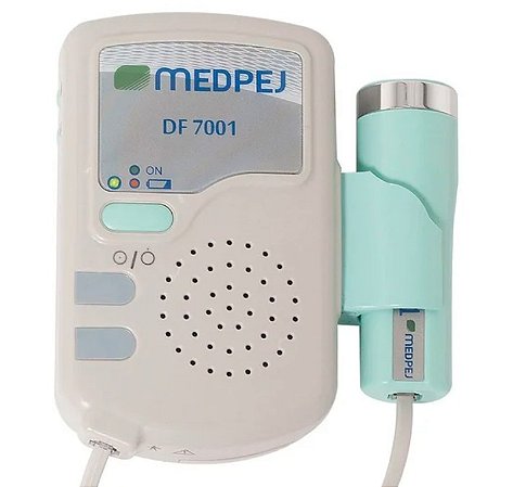 Detector Fetal Portátil DF 7001 N Com Bateria 9v Recarregável + Carregador - Medpej