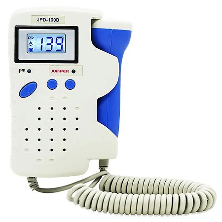 Detector Fetal Jumper (Doppler Fetal) Com Curva JPD-100B Com Pilhas - Jumper