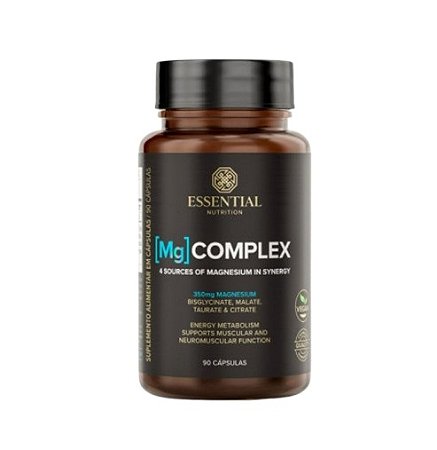 Magnésio MG Complex Pote C/90 Cápsulas - Essential Nutrition