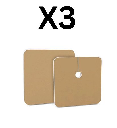 Kit C/3 Curativos Espuma Absorvente P/ Traqueostomia 8cm X 9cm - Polar Fix