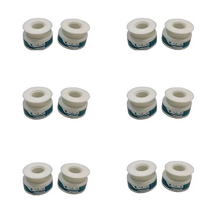Kit C/12 Fitas Microporosas Branca 12,5mm x 10 Metros - Vital