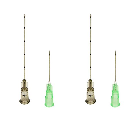 Kit C/2 Microcânulas Preenchimento Facial  C/Agulha Aux. 22g X 50mm - Fabinject