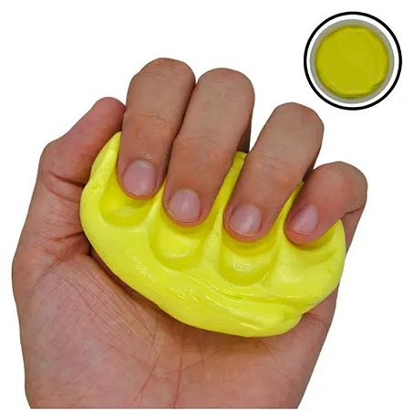 Massa Exercício De Silicone Reabilitação De Mãos (Leve) Amarela - Ortho Pauher