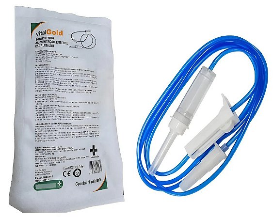 Pacote C/25 Equipos Dieta/nutrição Enteral 1,5m Escalonado Sem Filtro - Vital Gold