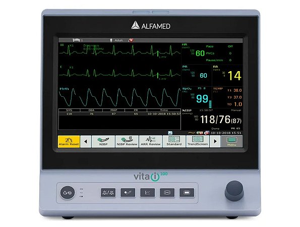Monitor Multiparamétrico (Básico) VITA i100 Tela de 10.1″ - Alfamed