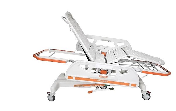 Carro Maca 600mm MT 413 (Com Suporte de Soro) - Meta Hospitalar