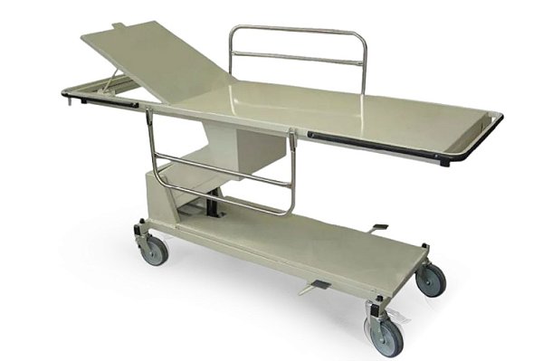 Maca Hospitalar Elevação Hidráulica Esmaltada RC 321 Até 220kg Com Colchão - RC Móveis