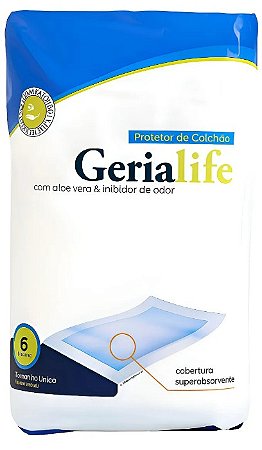 Protetor Descartável De Colchão 80cm x 62cm Pacote C/6 Unidades - Gerialife