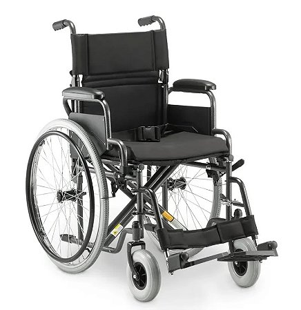 Cadeira de Rodas Aço Dobrável até 120Kg Assento 48cm D400 - Dellamed