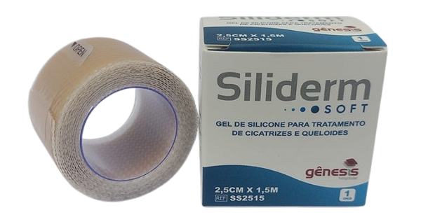 Fita em Gel De Silicone 2,5cm x 1,5m Siliderm Soft (Para Cicatrizes e Queloides) - Gênesis