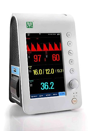 Monitor Multiparâmetro 7” G3R (NIBP+SpO2+TEMP+HR/PR+Bateria) - General Meditech