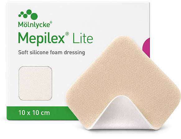 Curativo Mepilex Lite 10X10cm Unidade - Molnlycke