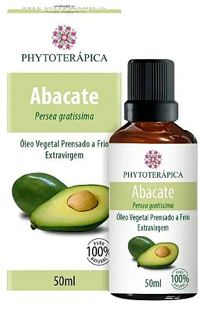 Óleo Vegetal De Abacate Extra Virgem 50ml (100% Puro) - Phytoterápica
