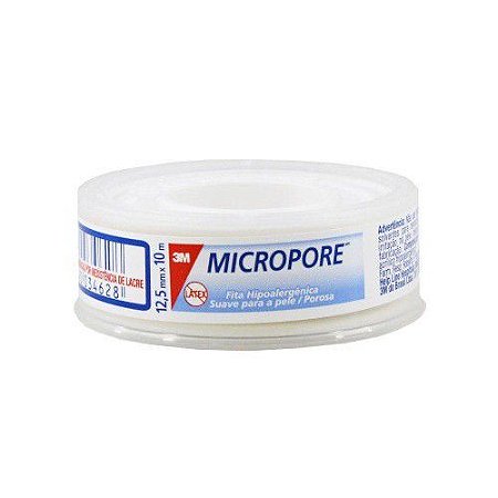 Fita Micropore 12,5mm x 10mt Branca - 3M