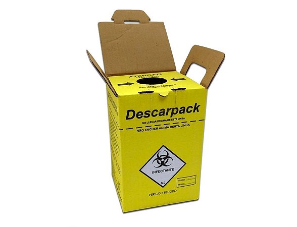 Caixa Coletora de Material Perfuro Cortante 3,0L - Descarpack