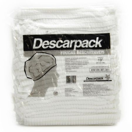 Touca Descartável Pacote C/100 - Descarpack