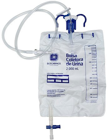 Bolsa Coletora de Urina Sistema Fechado 2 Litros - Descarpack