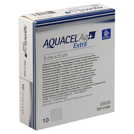 Curativo Aquacel AG Extra 05cm x 05cm Cx C/10 - Convatec