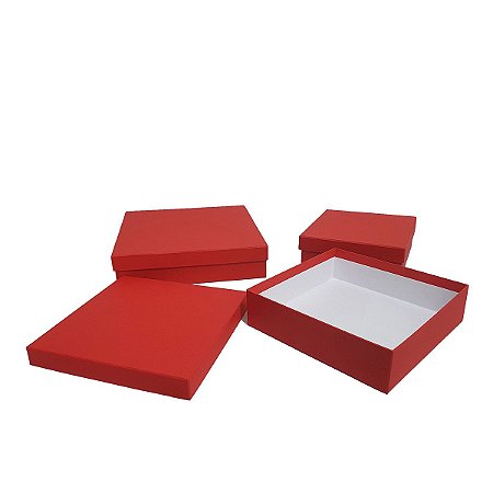 Caixa de presente Cartonada em papelão rígido 28x28x3