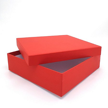 Caixa de presente cartonada  em papelão rígido 48x48x6