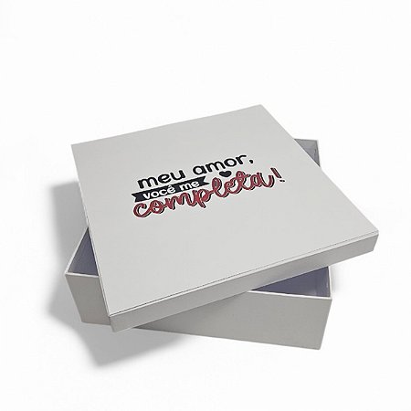Caixa de Presente 20x20x10 Cartonada com Mensagem 2 Parabens