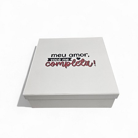 Caixa de Presente 30x30x10 Cartonada com Mensagem 1 Namorado