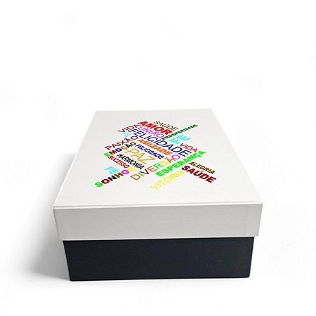 Caixa de Presente16x16x8 Cartonada com Mensagem 9 Namorado Felicitações