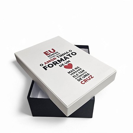 Caixa de Presente 16x16x8 Cartonada  Mensagem 13 Eu Sempre Achei