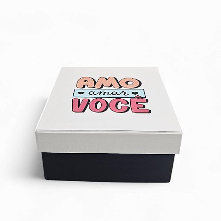Caixa de Presente 20x25x8 Cartonada Mensagem 11 Amo Amar VC