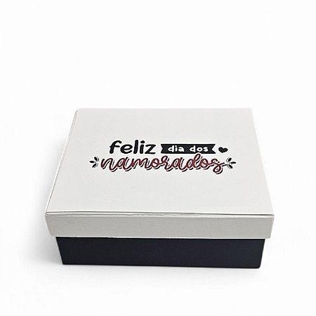 Caixa de Presente 15x20x8 Cartonada Mensagem 5 Feliz Dia dos Namorados