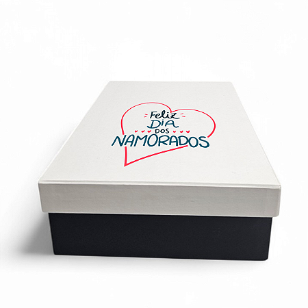 Caixa de Presente 15x20x8 Cartonada  Mensagem 6 Feliz dia dos Namorados